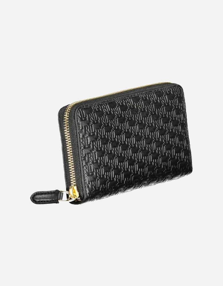 Zip-Around Wallet with Card Slots and Coin Purse Women - Black