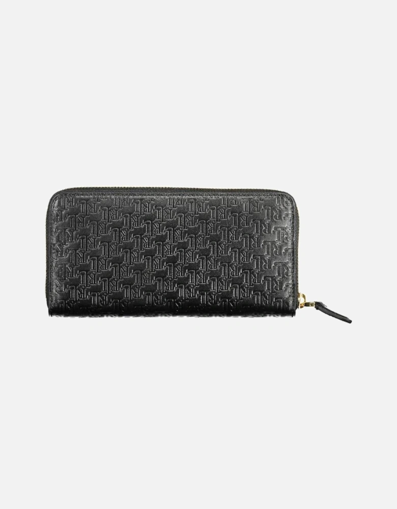 Zip-Around Wallet with Card Slots and Coin Purse Women - Black