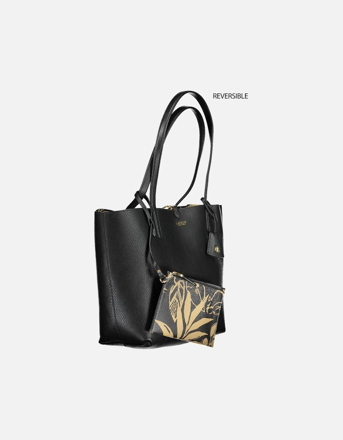 Reversible Shoulder Bag with Removable Pochette Women - Black Handbags