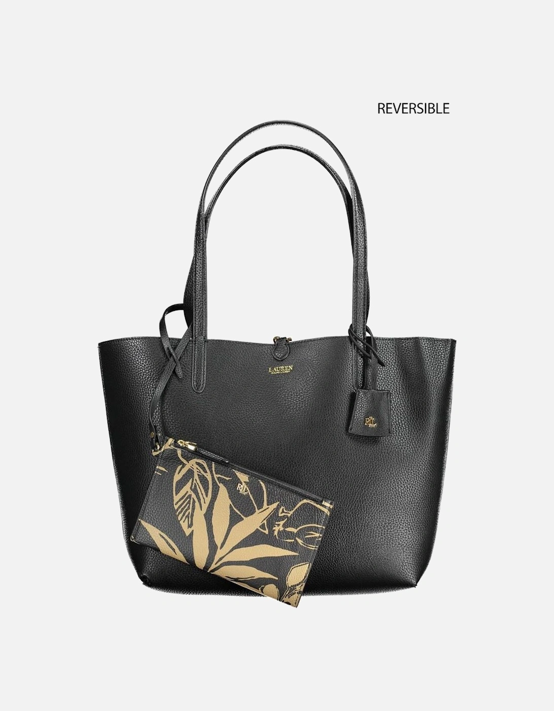 Reversible Shoulder Bag with Removable Pochette Women - Black Handbags