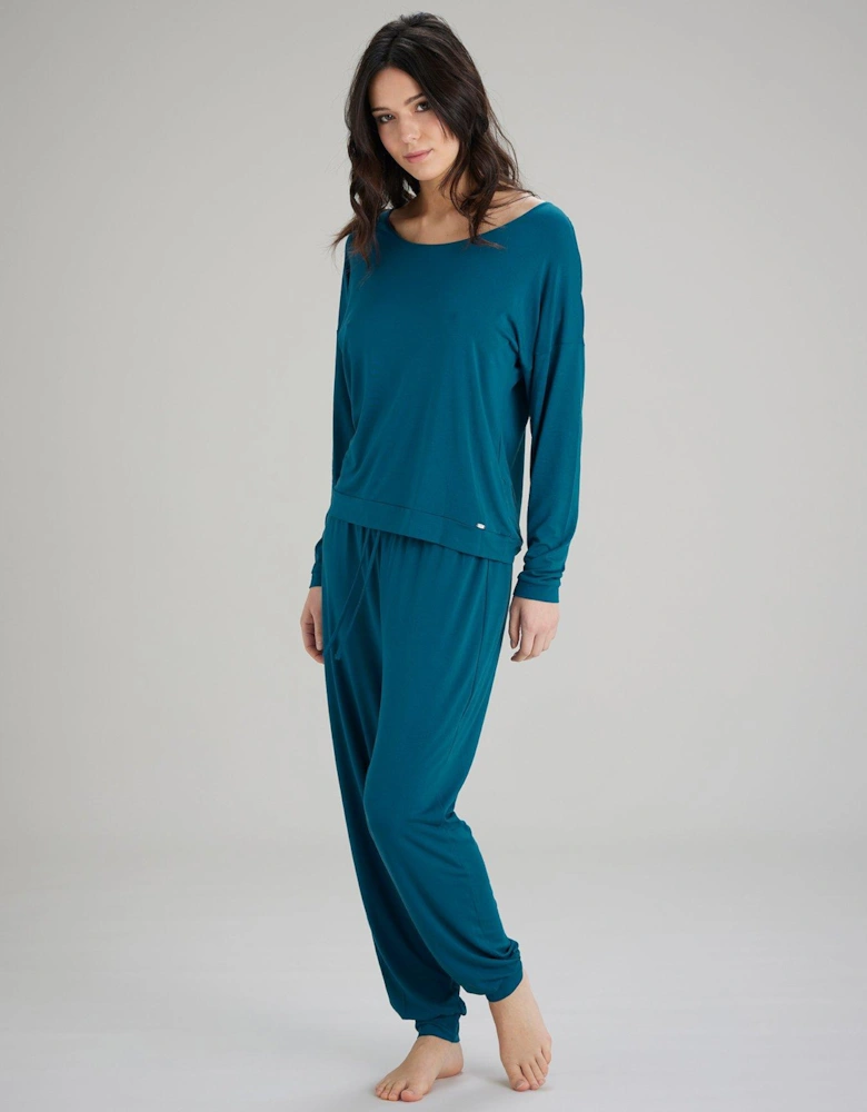 Lounge Slouchy Batwing Top - Indigo