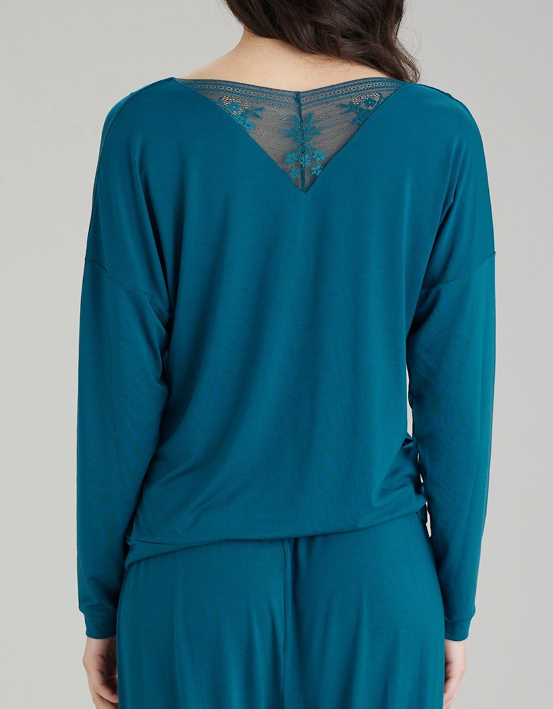 Lounge Slouchy Batwing Top - Indigo