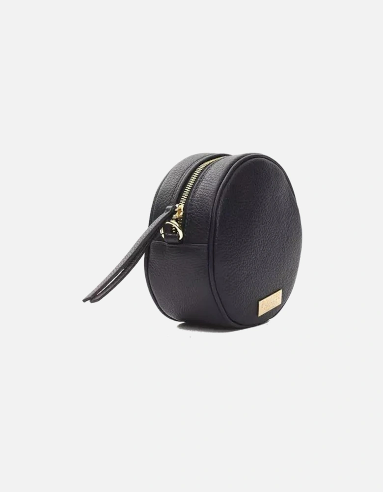 Small Oval Leather Crossbody Bag Women - Gray