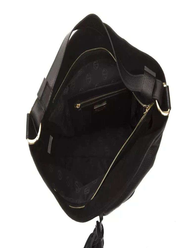 Elegant Leather Shoulder Bag in Timeless Black Women