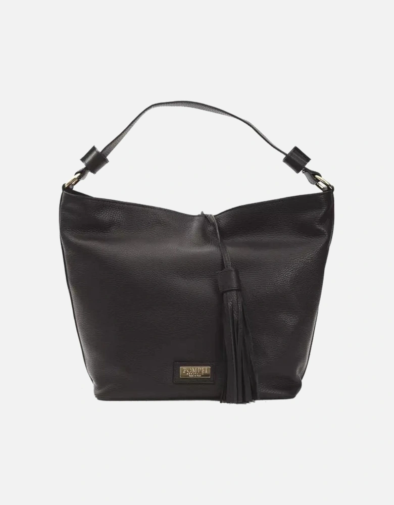 Elegant Leather Shoulder Bag in Timeless Black Women