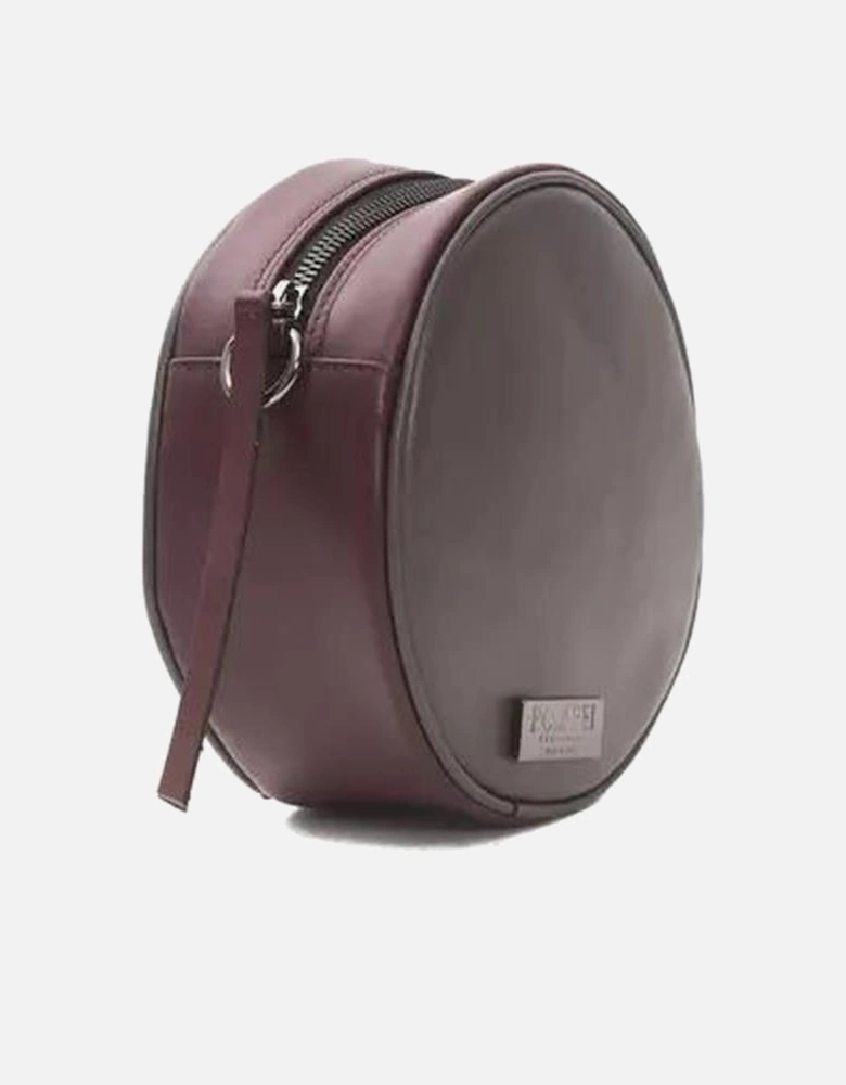 Chic Burgundy Oval Crossbody Bag Women