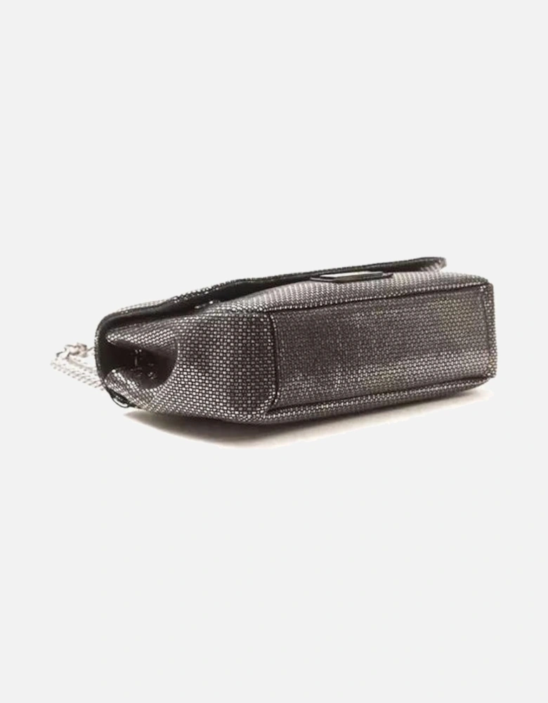 Luxurious Gray Leather Crossbody Bag with Logo-lined Interior Women