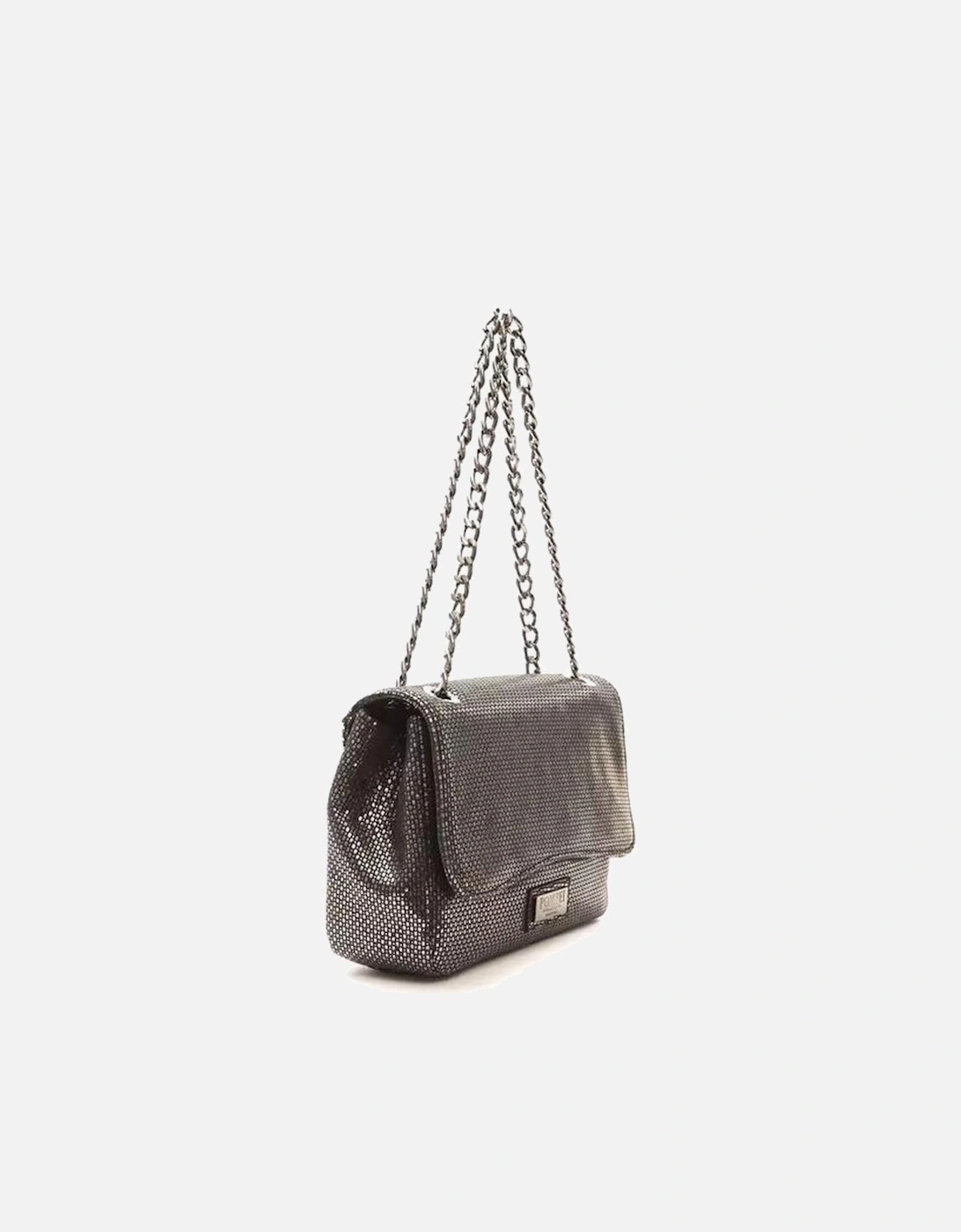 Luxurious Gray Leather Crossbody Bag with Logo-lined Interior Women