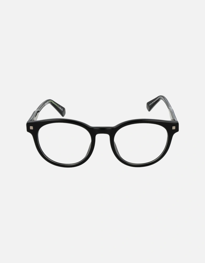 Eco Acetate Full-Rim Round Glasses Unisex - Black Frames