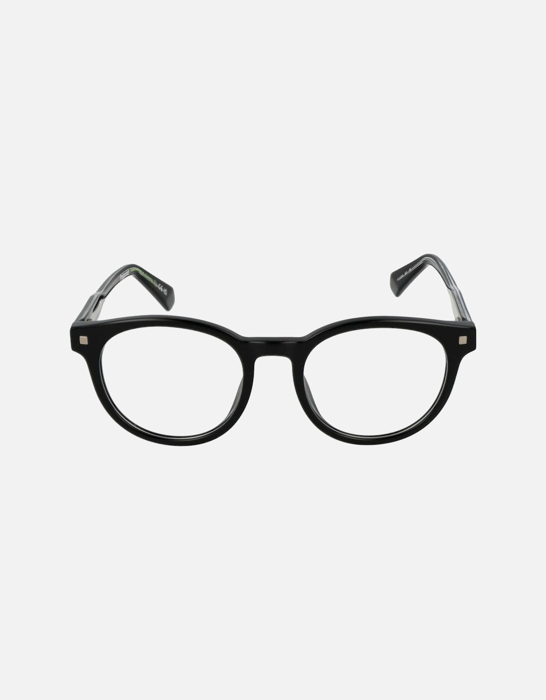 Eco Acetate Full-Rim Round Glasses Unisex - Black Frames