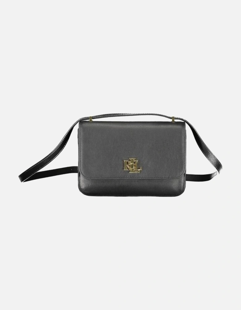 Twist Lock Adjustable Shoulder Bag with Inside Pockets Women - Black