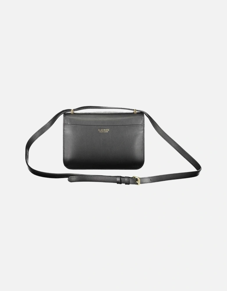 Twist Lock Adjustable Shoulder Bag with Inside Pockets Women - Black