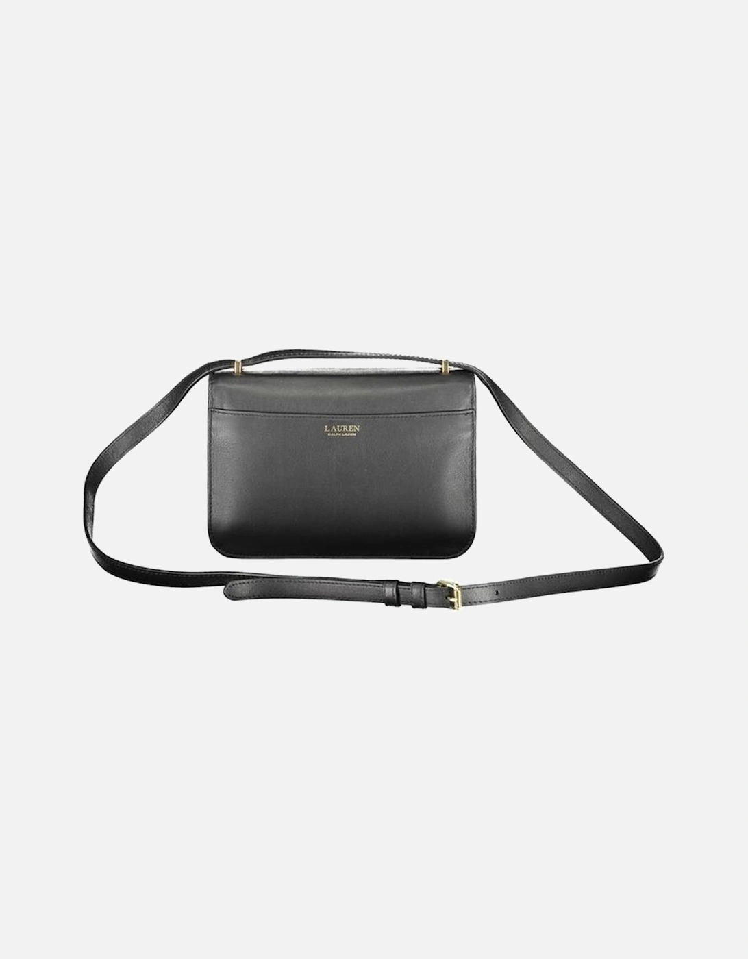 Twist Lock Adjustable Shoulder Bag with Inside Pockets Women - Black