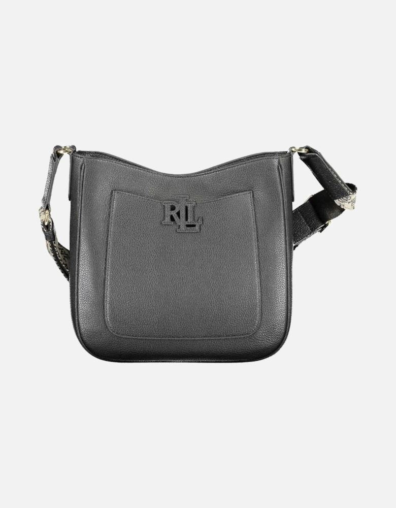 Snap Closure Shoulder Bag with Contrasting Details Women - Black