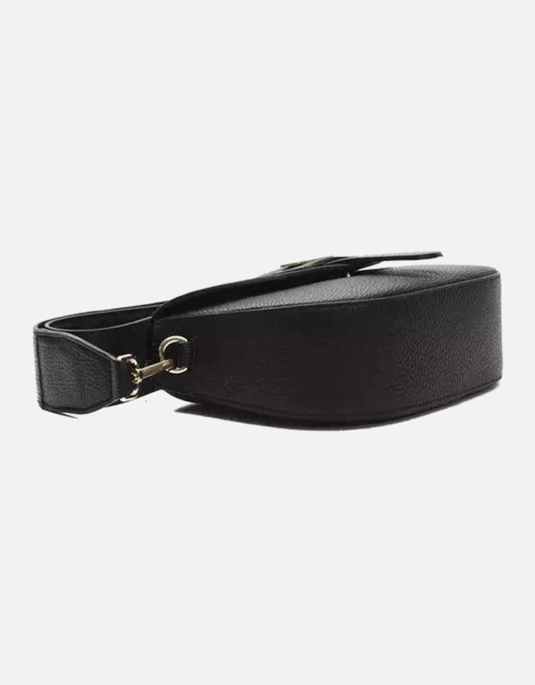 Exquisite Leather Crossbody Bag with Notable Lining Women - Black