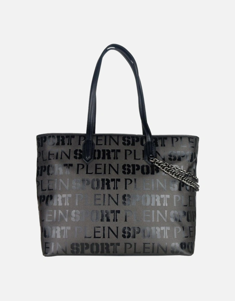 AllOver Logo Print Tote Bag Women - Black Shoulder Bags