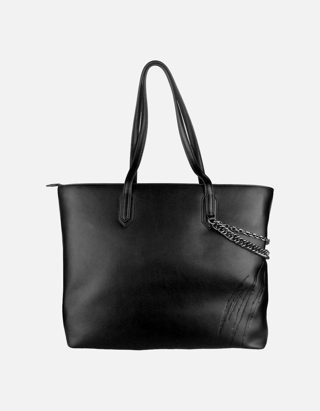 Tiger Embossed Tote Bag PLSP7588 Women - Black Shoulder Bags