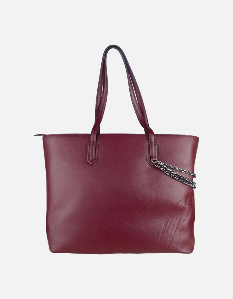 Tiger Embossed Tote Bag PLSP7589 Women - Red Shoulder Bags