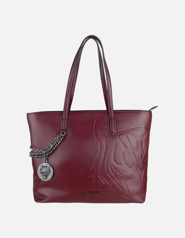 Tiger Embossed Tote Bag PLSP7589 Women - Red Shoulder Bags