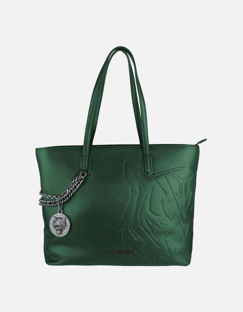 Tiger Embossed Tote PLSP7590 Women - Green Shoulder Bags