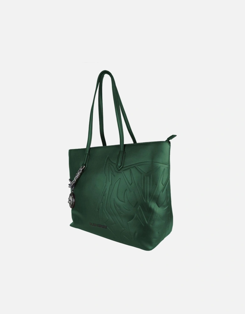 Tiger Embossed Tote PLSP7590 Women - Green Shoulder Bags