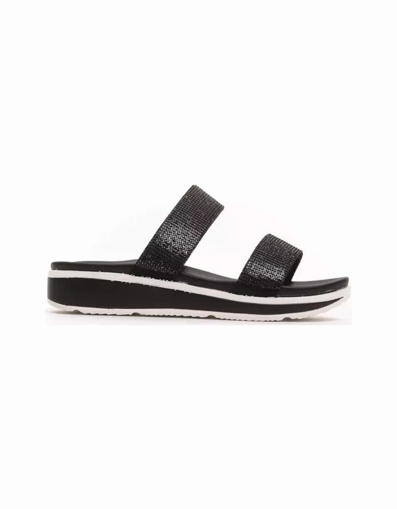 Wedge Sandals Double Strap Style Women - Black