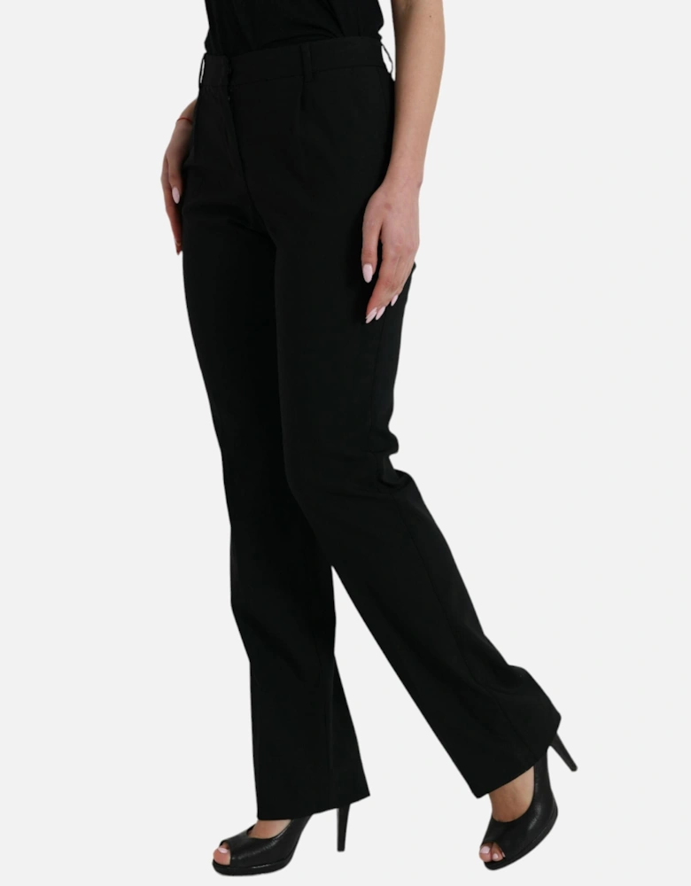 Black Tapered Trousers with Stretch and Italian Craftsmanship Women