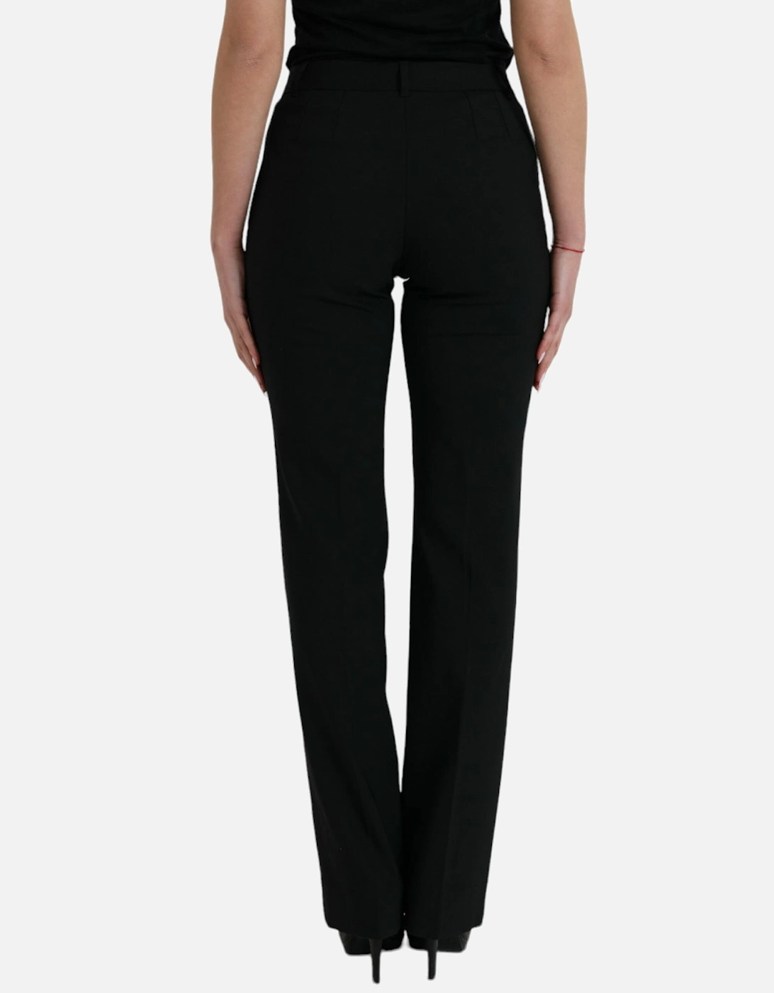Black Tapered Trousers with Stretch and Italian Craftsmanship Women