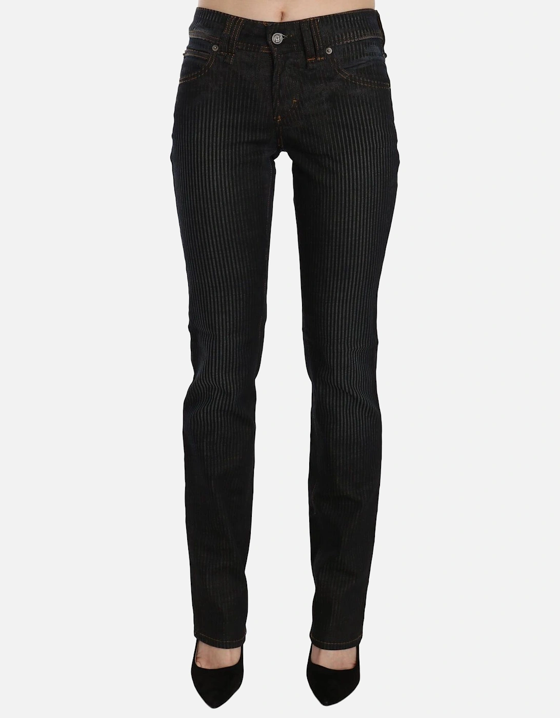 Pinstripe Jeans Women - Black Jeans, 5 of 4