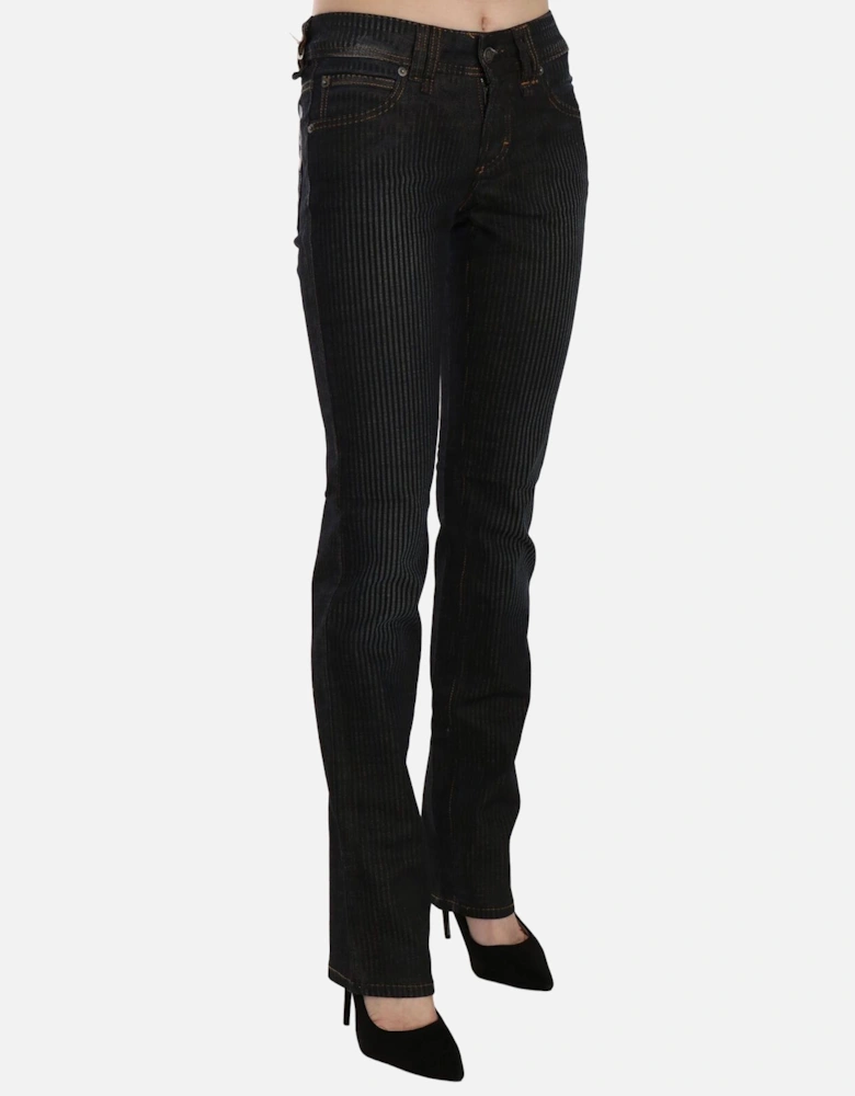Pinstripe Jeans Women - Black Jeans