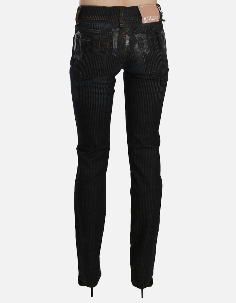 Pinstripe Jeans Women - Black Jeans
