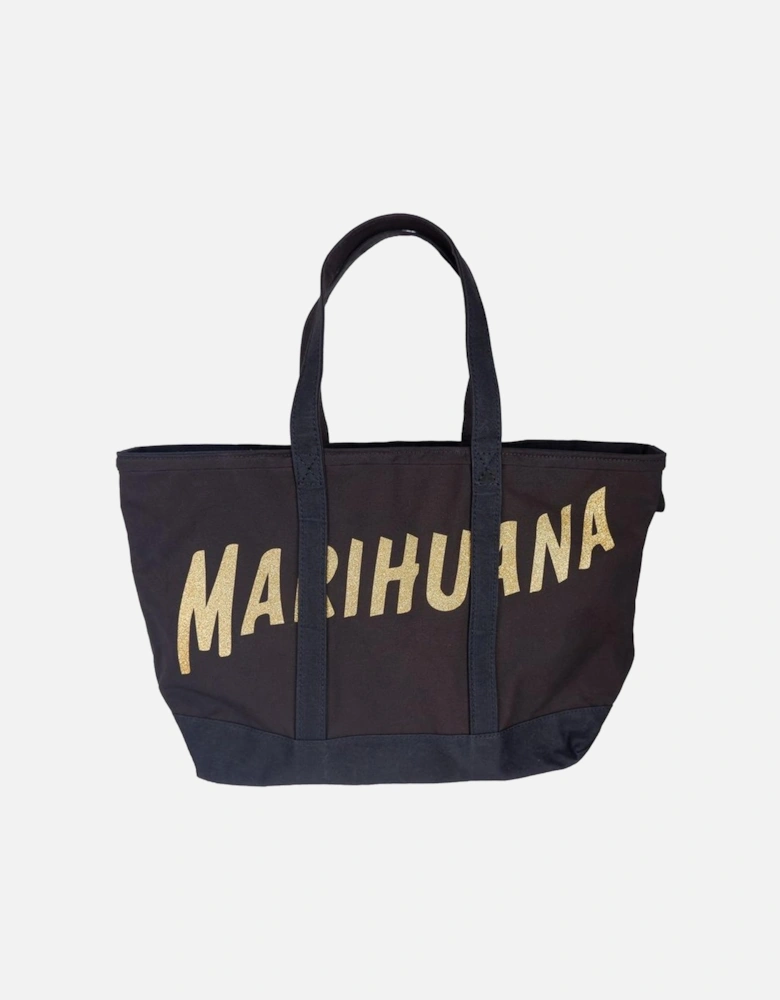 Marihuana Tote Bag Casual Canvas Tote Women - Black Shoulder Bags