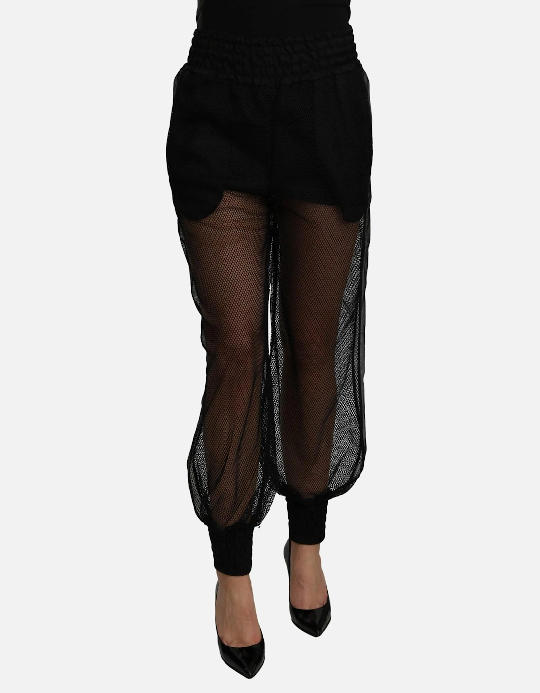 Mesh Panel Trousers PAN71100 Women - Black Jeans, 4 of 3