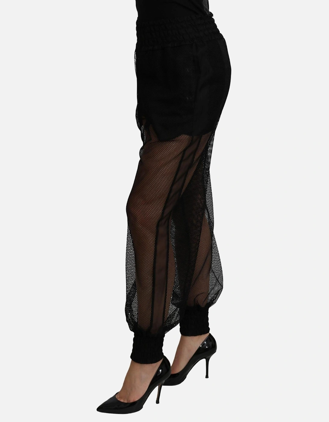 Mesh Panel Trousers PAN71100 Women - Black Jeans