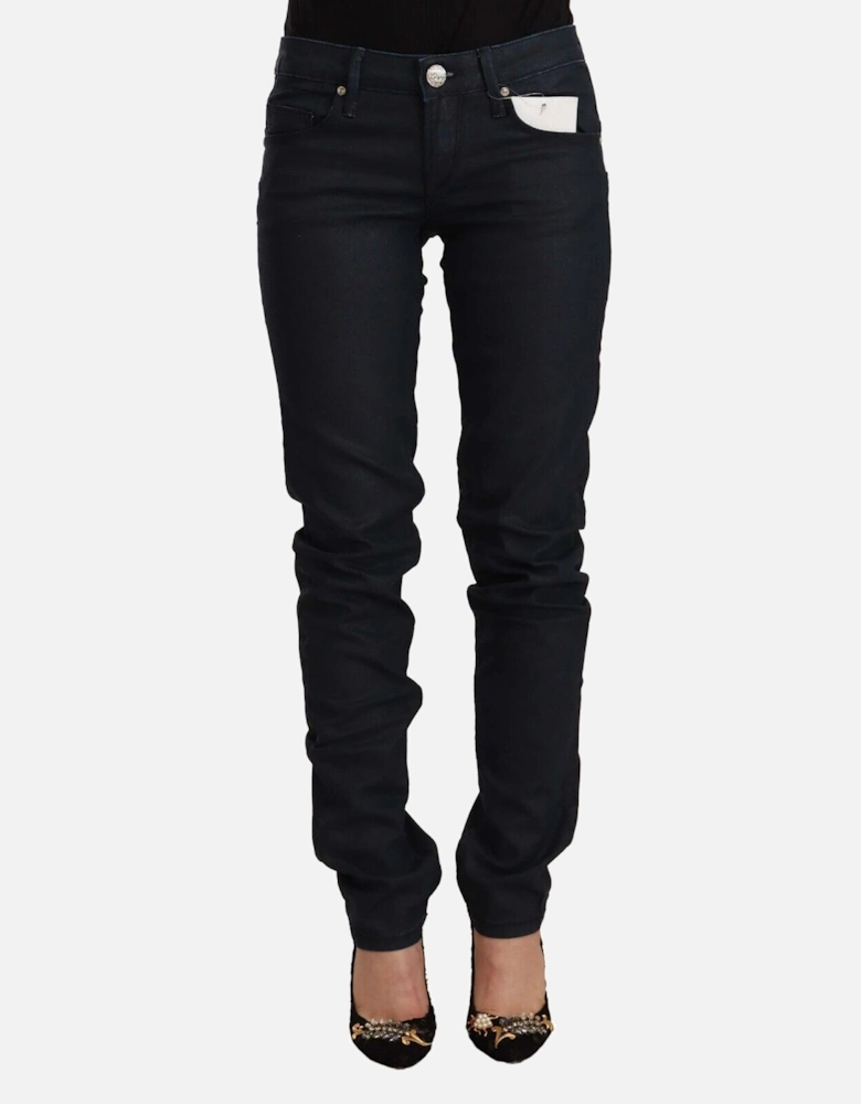 Low Waist Skinny Denim Jeans Women - Black Jeans