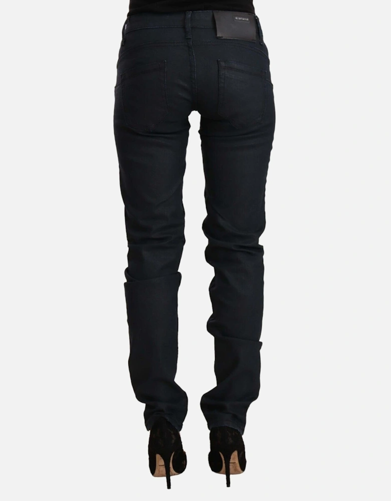 Low Waist Skinny Denim Jeans Women - Black Jeans