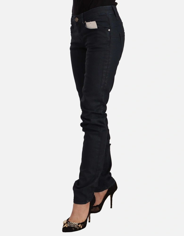 Low Waist Skinny Denim Jeans Women - Black Jeans
