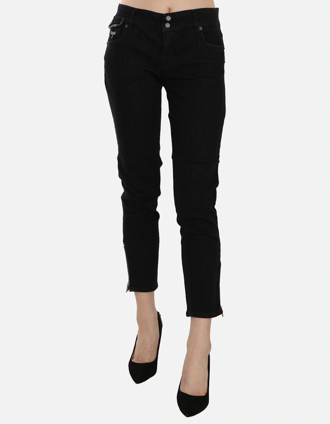 Galliano Cropped Jeans Zip Detail Women - Black Jeans, 5 of 4