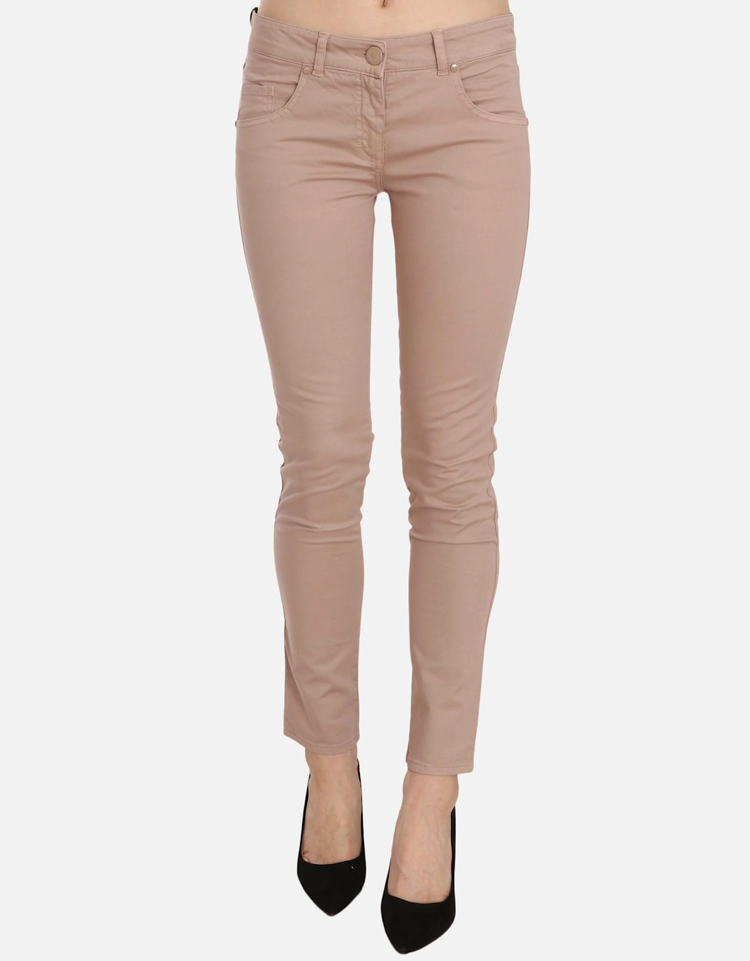 Casual Straight Leg Pants Women - Brown Jeans, 5 of 4