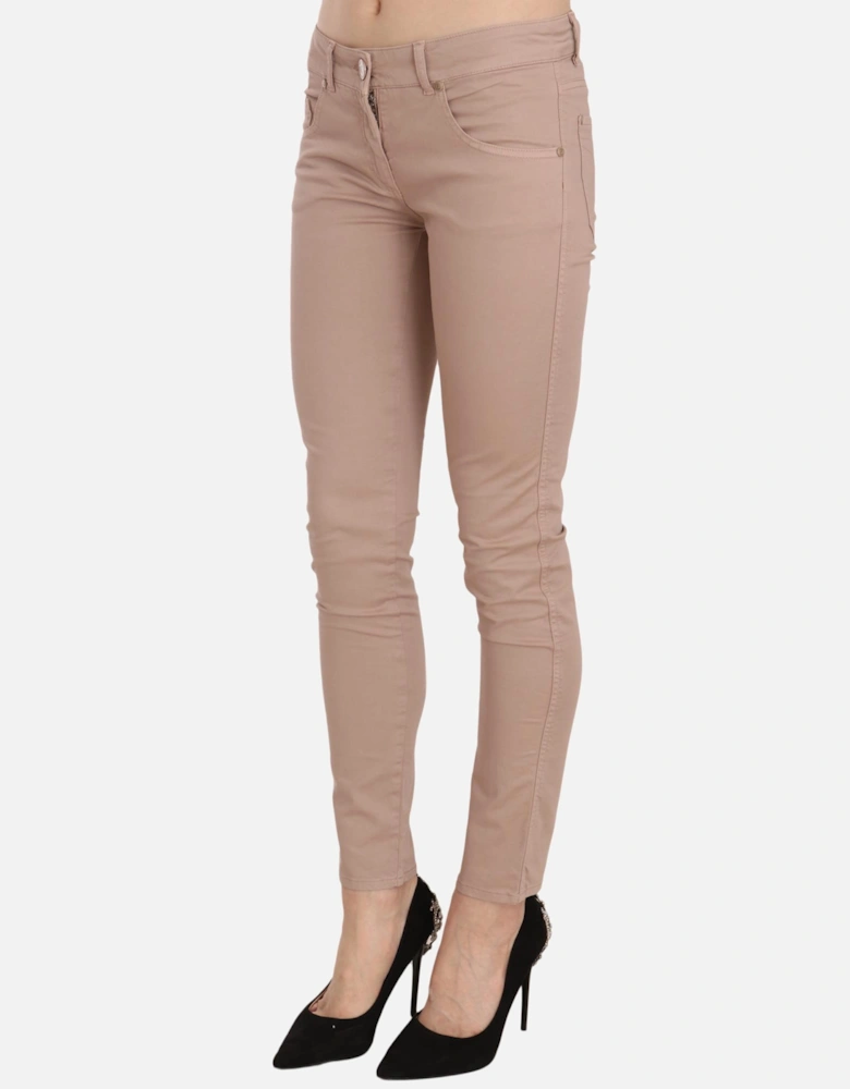 Casual Straight Leg Pants Women - Brown Jeans