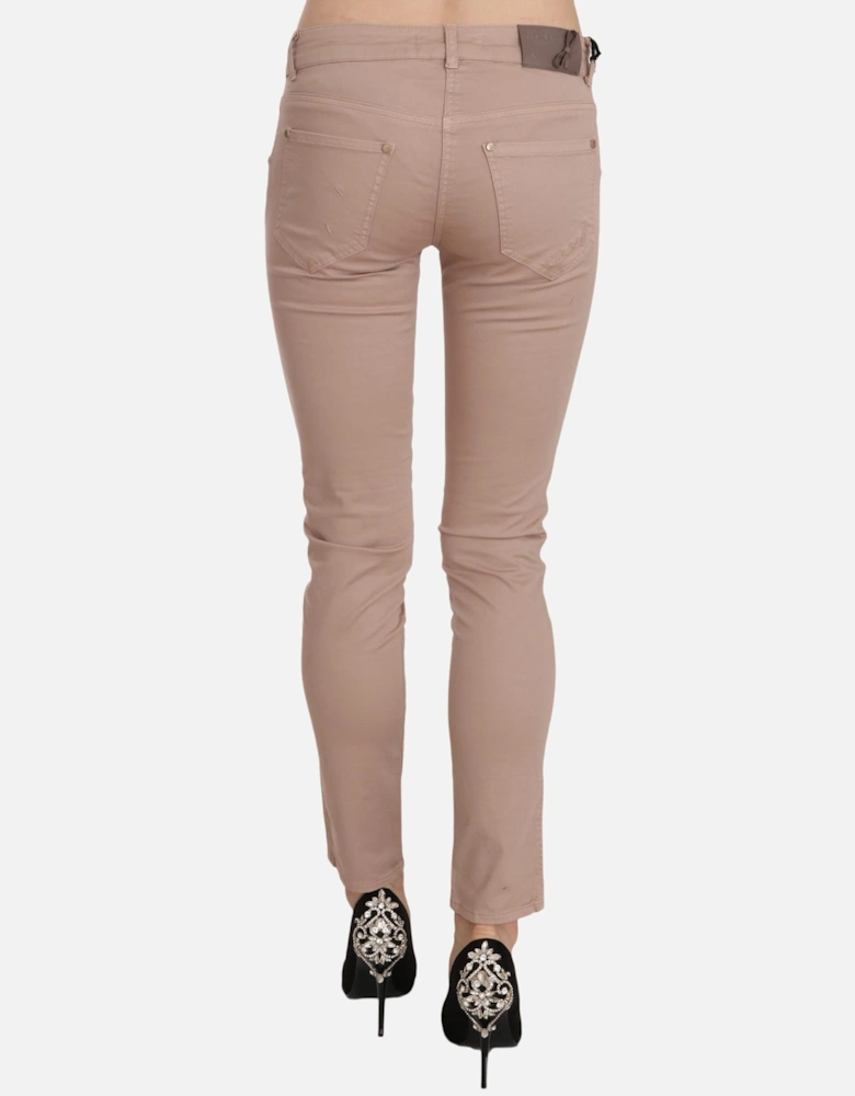 Casual Straight Leg Pants Women - Brown Jeans