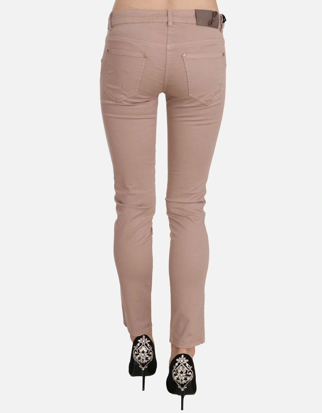 Casual Straight Leg Pants Women - Brown Jeans