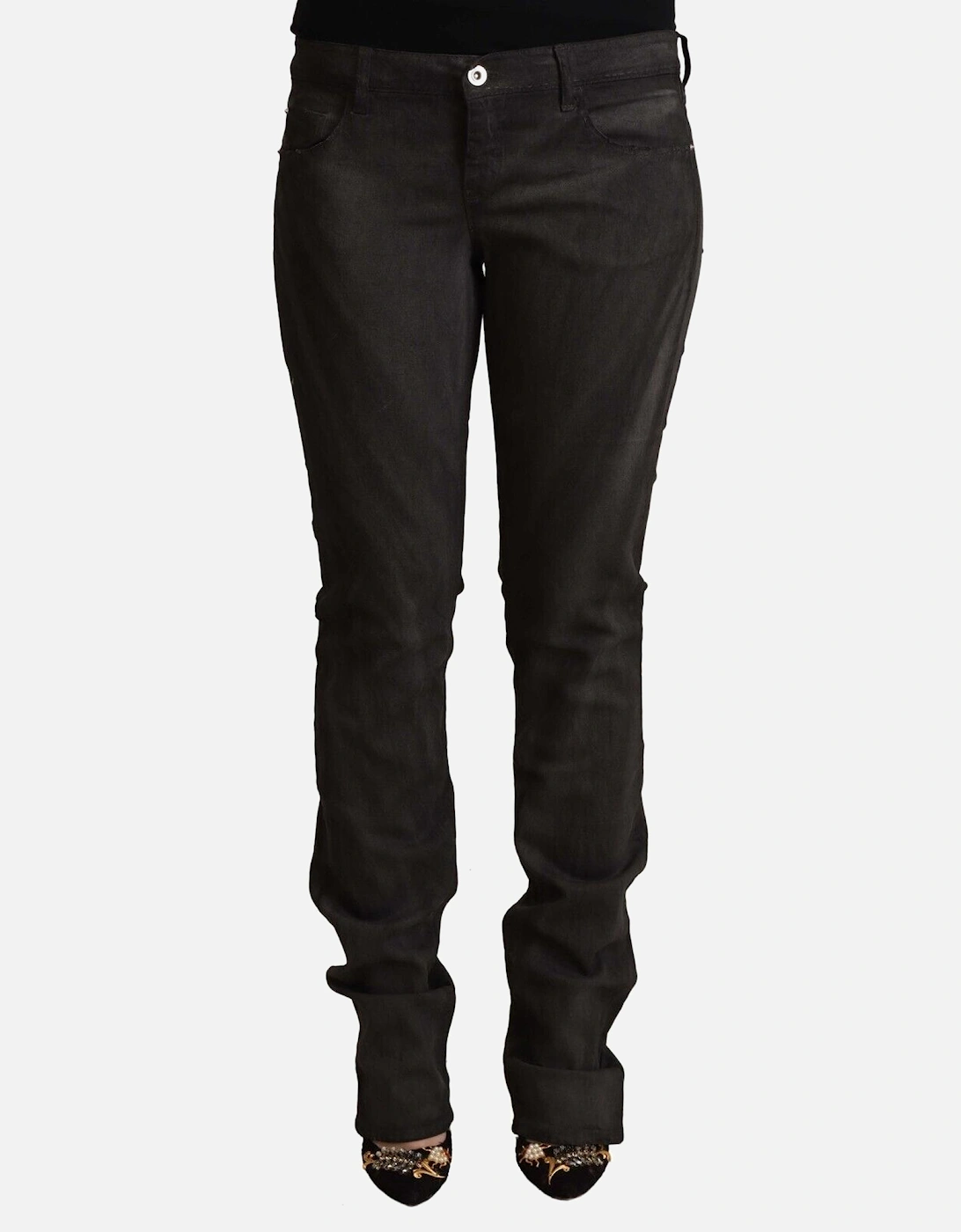 Straight Leg Jeans Women - Black Jeans, 4 of 3