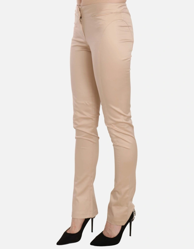 PAN70328 Beige SlimFit Pants Women - Cream Jeans