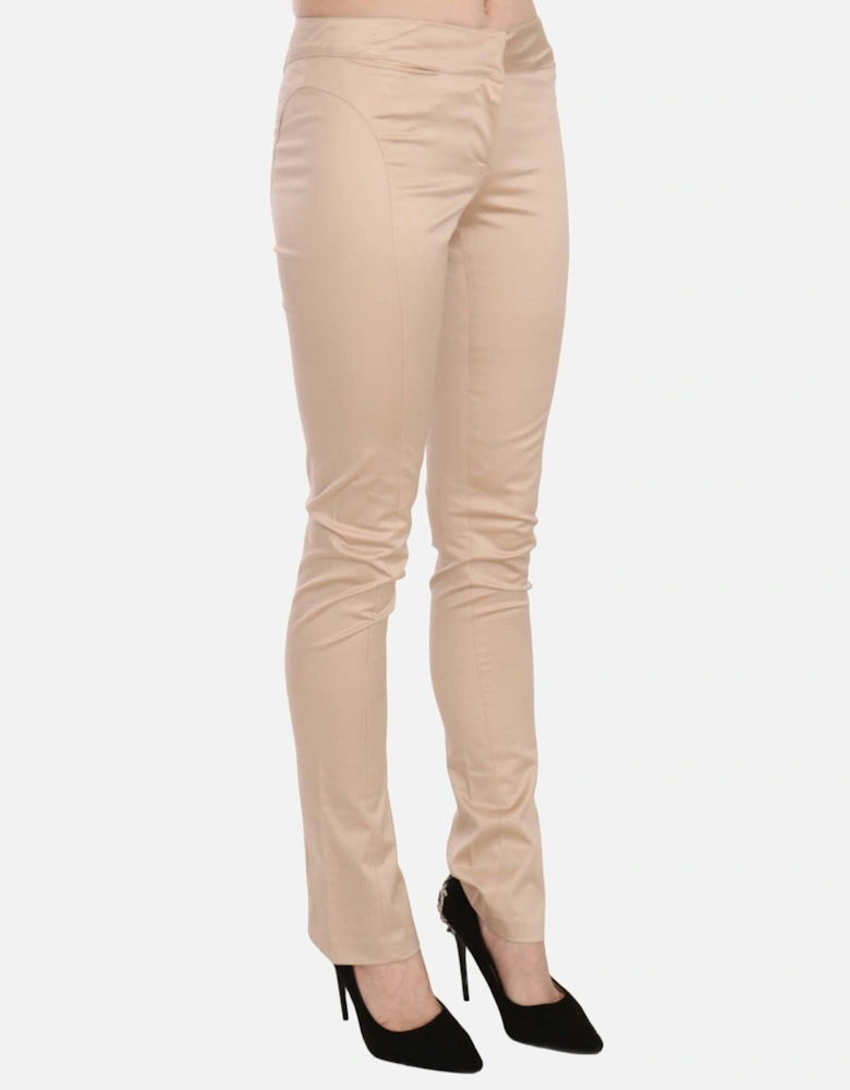 PAN70328 Beige SlimFit Pants Women - Cream Jeans