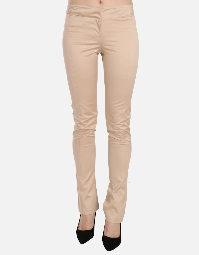 PAN70328 Beige SlimFit Pants Women - Cream Jeans