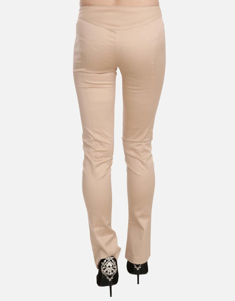 PAN70328 Beige SlimFit Pants Women - Cream Jeans