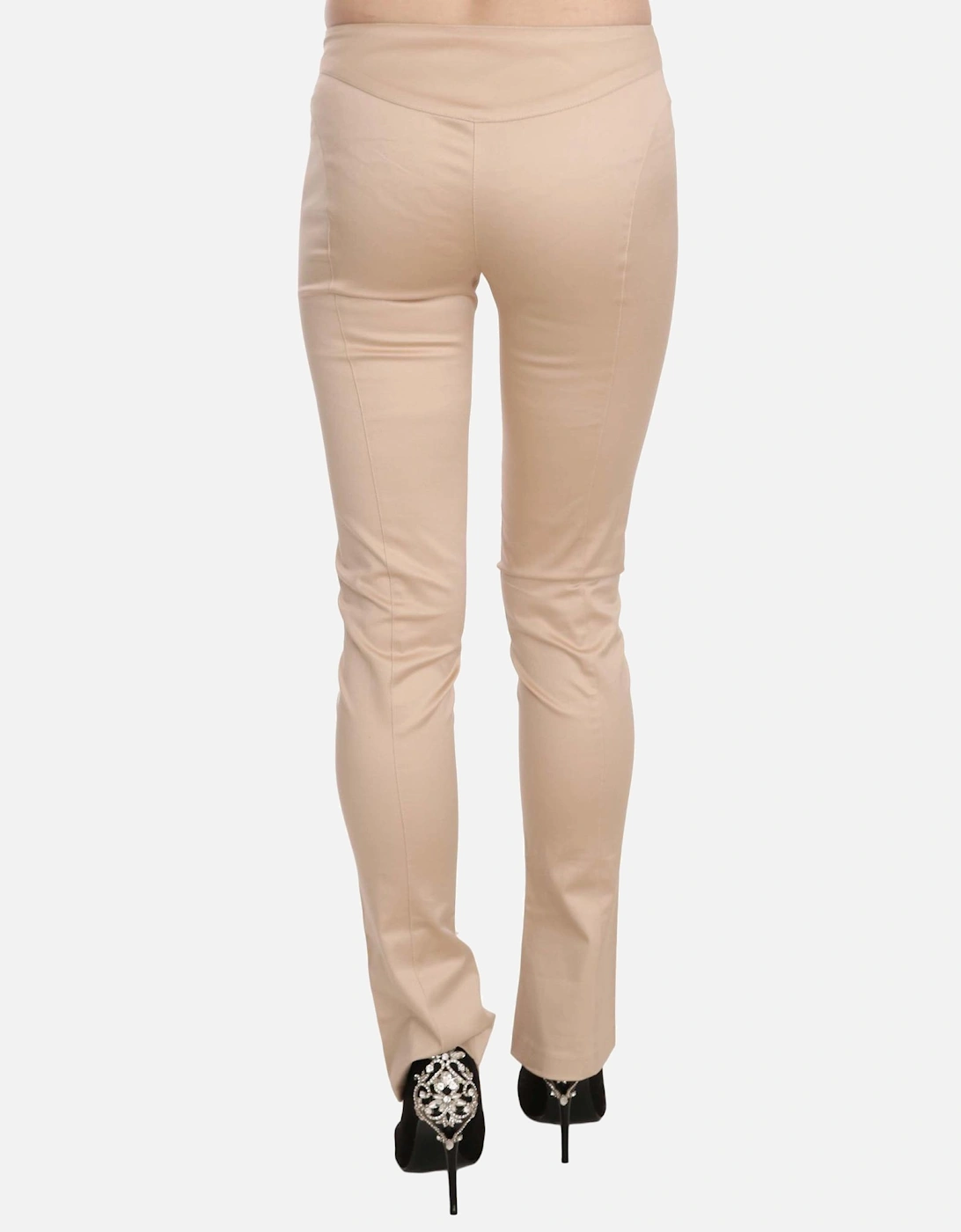 PAN70328 Beige SlimFit Pants Women - Cream Jeans