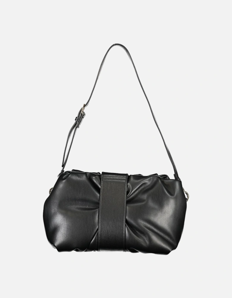 Contrasting Detail Handbag with Removable Strap and Internal Pocket