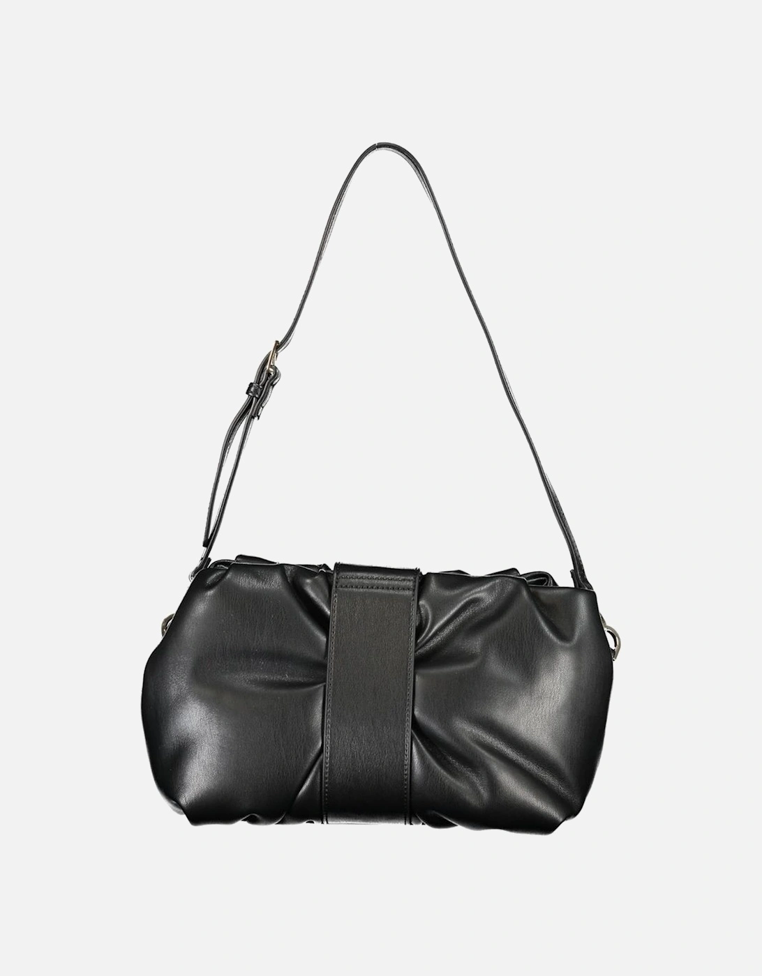 Contrasting Detail Handbag with Removable Strap and Internal Pocket
